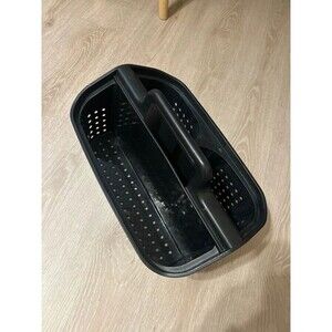 Large Black Shower Caddy with Holes